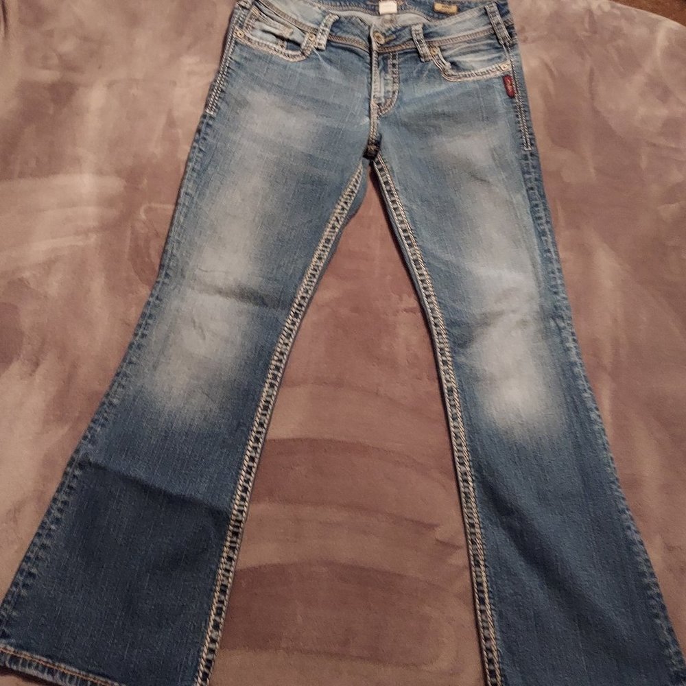 Size 30 x 30 W30/L30 Silver Suki Bootcut Denim Jeans L9916SJB241 Z 7270